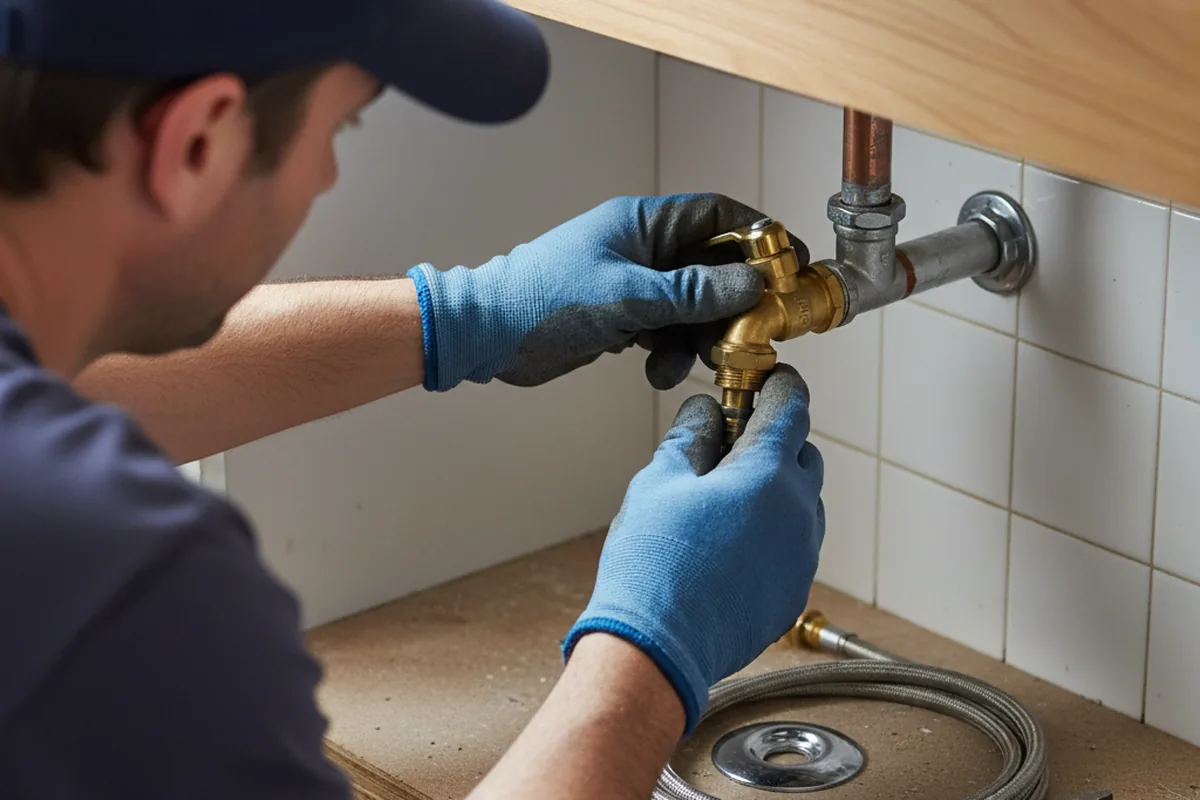 Shutoff valve and fitting work during Emergency Plumbing in Loyalhanna